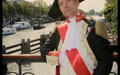 Napoleon inspecteert de Groote Zeesluis in Muiden